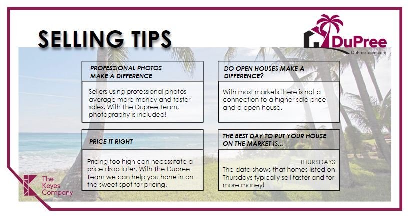The Dupree Team The Keyes Company Real Estate Selling Tips